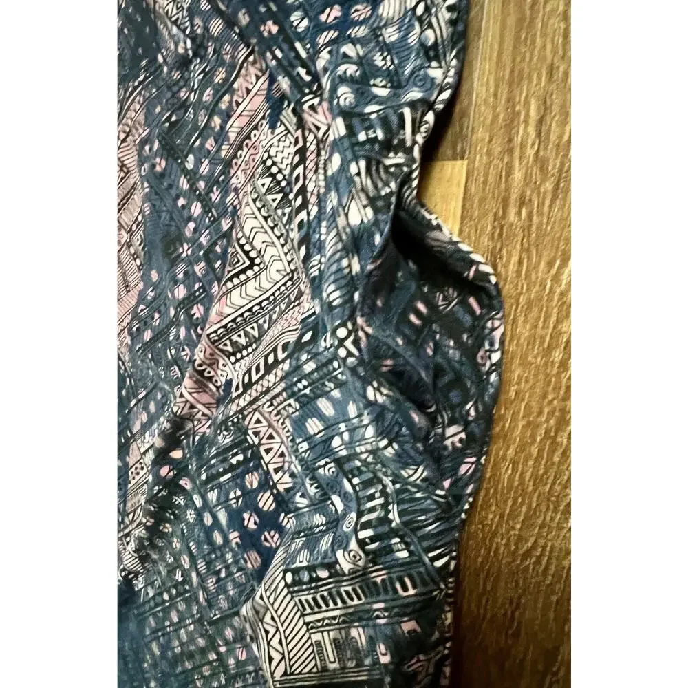 Kyodan Outdoor Leaf Print Mini Dress, Women's Size L‎ Navy Bra Built In Pockets